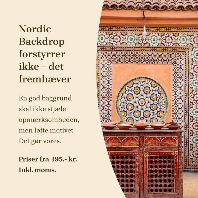 Nordic Backdrop – hvor teknik møder æstetik!

Priser fra: 495,- kr. inkl. moms

220 gr Recycled Polyester
Kraftigt, brandgodkendt og OEKO-TEX 100-certificeret tekstil. Velegnet til alle typer billeder – også børnebilleder.

200 gr Rivefast Papir
Miljøvenligt, genanvendt polypropylen med lavt miljøaftryk. Afgiver ingen skadelig kemi og kan tørres af med en våd klud.

📞 +45 88 44 22 14
📧 support@nordicbackdrop.com
🌐 www.nordicbackdrop.com

#photoshoot #photographer #influencer #youtuber #background #nordicbackdrop #backdrop #recycled #genbrug  #fotobaggrund #photobackground #photobackdrop #fotoshooting #fotograf #fotohintergrund #wiederverwenden  #fotohintergrund #inlovewithgoodpictures #greenscreen #video  #greenscreenoverlays #green #greenscreenstudio
