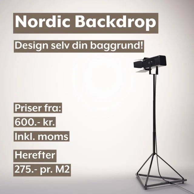 Design din egen backdrop – præcis som du vil have den

Har du et logo, en farve, et mønster eller måske dit eget billede, du drømmer om at bruge som baggrund?
Nu kan du designe din helt egen Nordic Backdrop – i præcis den størrelse og stil, der passer til dig.

✔ Upload dit eget design som PDF
✔ Mål fra 100x100 cm op til 300x1000 cm
✔ Printet på slidstærkt og vaskbart materiale
✔ Til messer, events, branding, foto og video

Du uploader – vi trykker. Nemmere bliver det ikke.
Læs mere og lav din egen her: nordicbackdrop.com/vare/design

📞 +45 88 44 22 14
📧 support@nordicbackdrop.com
🌐 nordicbackdrop.com/vare/design

#photoshoot #photographer #influencer #youtuber #background #nordicbackdrop #backdrop #recycled #genbrug  #fotobaggrund #photobackground #photobackdrop #fotoshooting #fotograf #fotohintergrund #wiederverwenden  #fotohintergrund #inlovewithgoodpictures #greenscreen #video  #greenscreenoverlays #green #greenscreenstudio