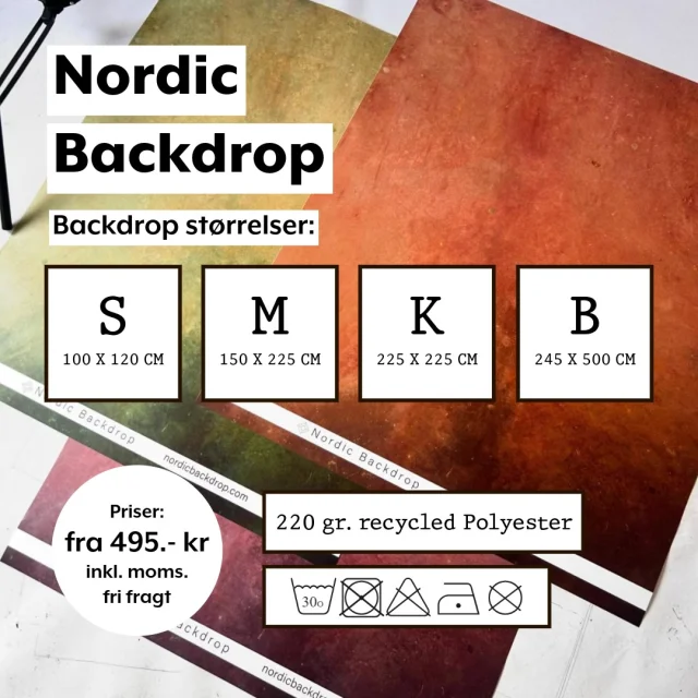 Perfekt størrelse til enhver fotosession.!

Hos Nordic Backdrop kan du vælge mellem flere størrelser – S, M, K og B – så du altid får den perfekte baggrund, uanset hvad du fotograferer.

• S (Small) – ideel til nærbilleder, produktfotografering og flatlays. Diskret, praktisk og nem at håndtere.

• M/K (Medium/Large) – perfekt til portrætter, madfotografi og styling-shots, hvor du har brug for lidt ekstra luft omkring motivet.

• B (Big) – optimal til full-body portrætter, modelfotografering og større set-ups, hvor armplads og dybde betyder noget.

Alle størrelser fås i både 220 gr genanvendt polyester og 200 gr rivefast papir** – begge materialer er slidstærke, nemme at rengøre og designet til professionelt brug.

Find den størrelse, der passer til din stil og dit setup – og løft dine billeder med den helt rigtige baggrund.

📞 +45 88 44 22 14
📧 support@nordicbackdrop.com
🌐 www.nordicbackdrop.com

#photoshoot #photographer #influencer #youtuber #background #nordicbackdrop #backdrop #recycled #genbrug  #fotobaggrund #photobackground #photobackdrop #fotoshooting #fotograf #fotohintergrund #wiederverwenden #isome  #fotohintergrund #inlovewithgoodpictures #greenscreen #video #greenscreenoverlays #green #greenscreenstudio #isome